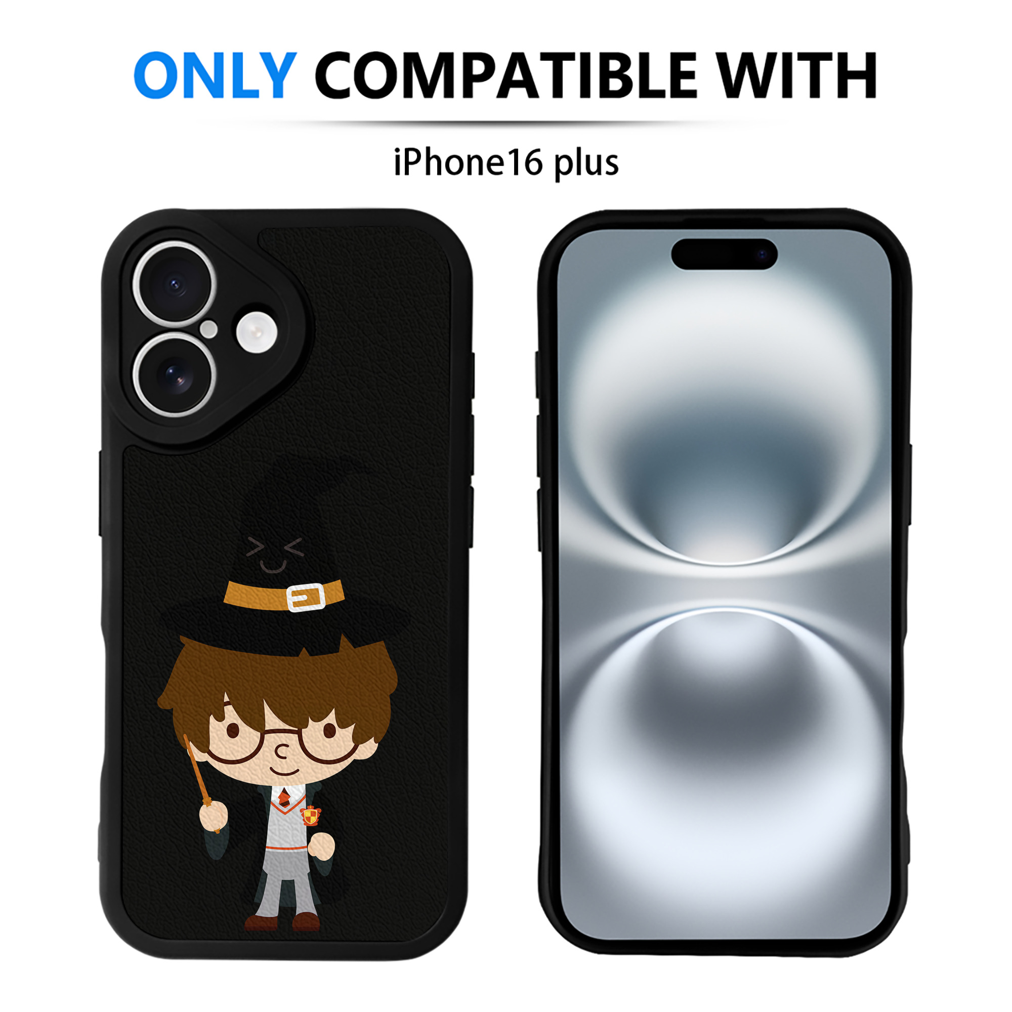 （画像用） Harry Potter ハリー・ポッターシリーズ 【iPhone 16シリーズ対応】シリコンスマホケース（レザー調） 材質：シリコン